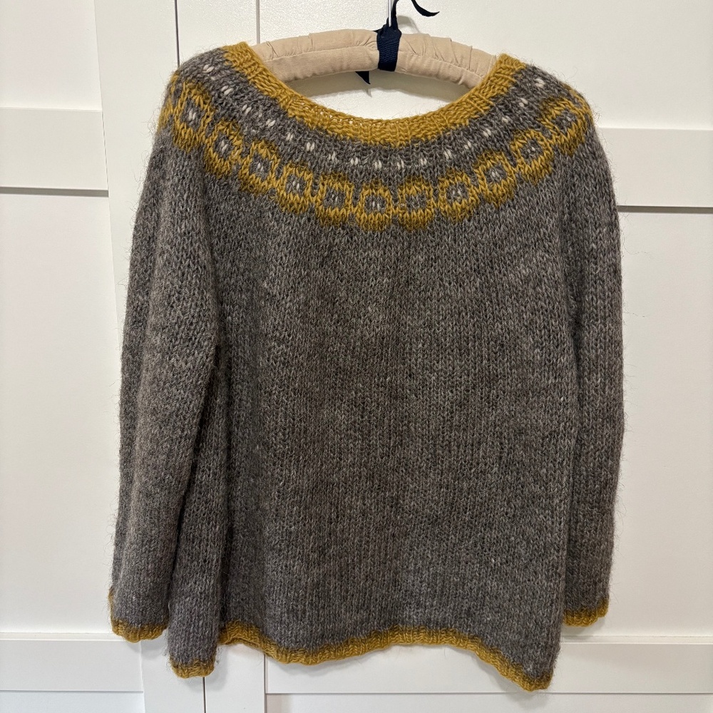 Handknit Icelandic Wool Léttlopi Colorwork Sweater
